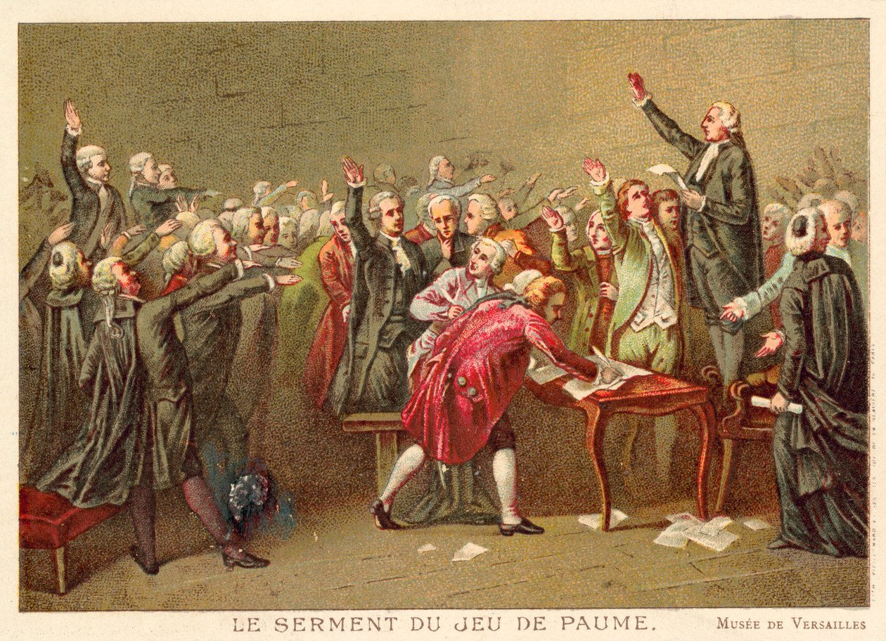 Der Ballhausschwur, Französische Revolution, 20. Juni 1789 (Chromolitho)